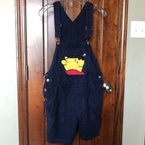Winnie the Pooh Overall Shorts in Navy